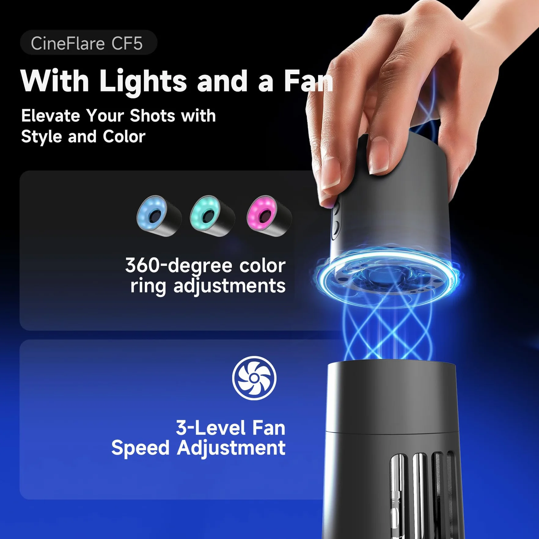 COLBOR CF5 Máquina de humo,Portatil 40W Mini Máquina niebla,Remoto Inalámbrico control, asa abatible. Puede ser utilizado para Fotografía,Fiestas,Halloween,Bodas,Escenario