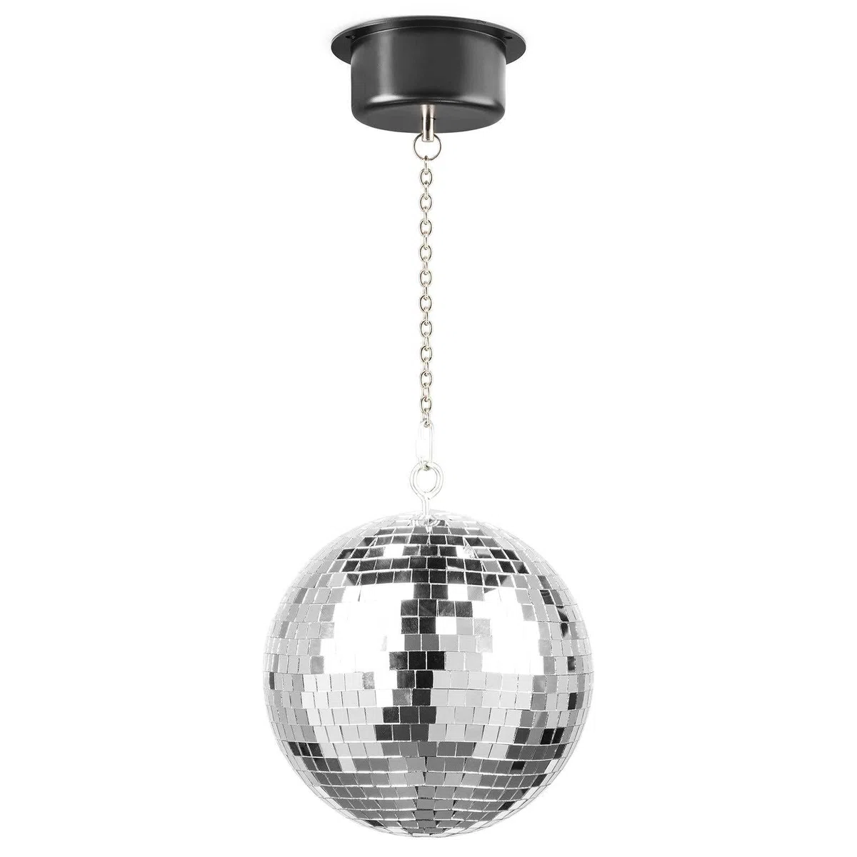 BeamZ Bola de espejos 20 CM con motor, Bola de discoteca giratoria, Luz Discoteca, Motor eléctrico 230V, Esfera de PVC, Bola discoteca de espejos, luces discoteca profesional, Disco Ball