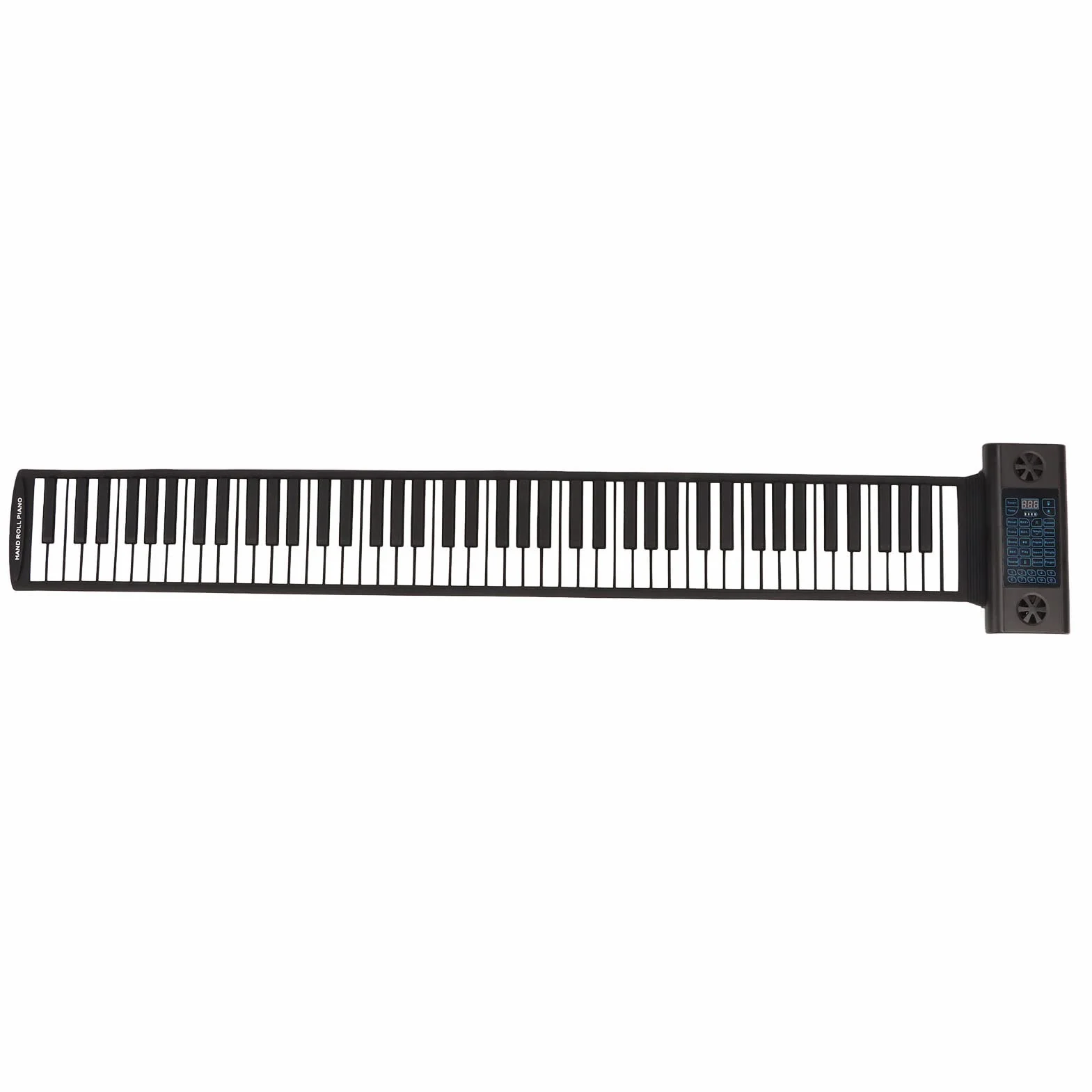 Teclado de Piano Enrollable de 88 Teclas, 28 Tonos, 128 Ritmos, 14 Canciones de Demostración, Función Bluetooth MIDI, Pantalla de Tubo Digital LED, Piano Eléctrico Portátil Plegable para(Negro)