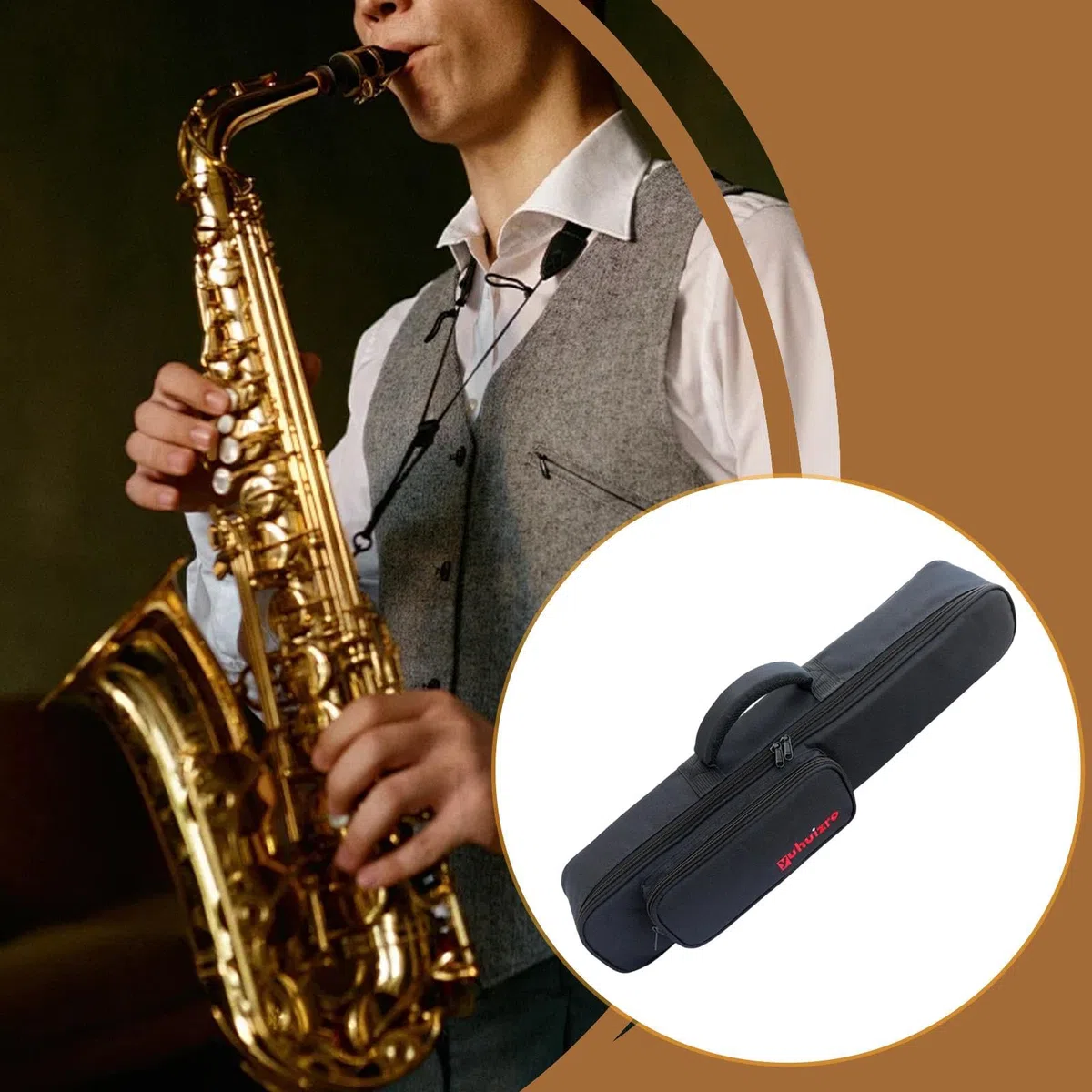 Funda para Saxofón, Funda Portátil para Instrumentos de Viento Eléctricos, Estuche para