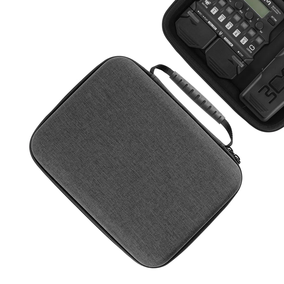 Linkidea Funda rígida de Viaje Compatible con Zoom G1X Four, B1X Four, A1X Four, procesador multiefectos para Guitarra y bajo (Gris Oscuro)