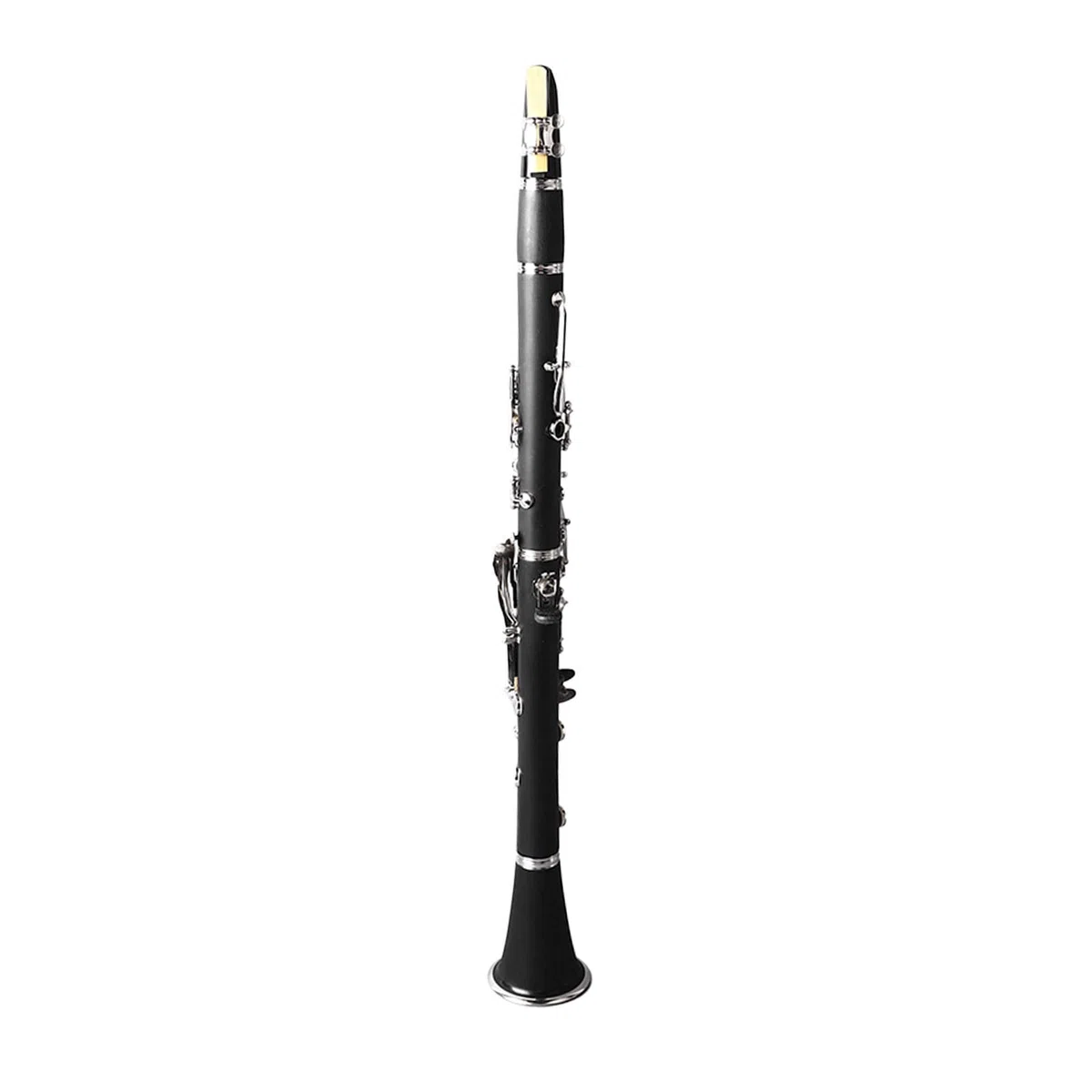 Calidad de Sonido Profesional, Ingeniería de Cuerpo de Plástico BB Clarinete, Teclas Chapadas Ni, Kit Preciso y Preciso y Completo con, Correa de Hombro, Tela, Clamp/Holder de Caña,
