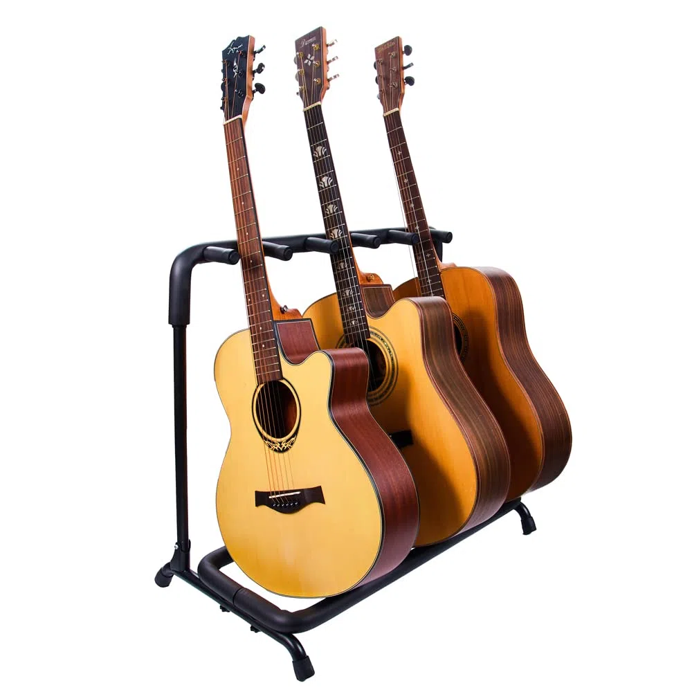 Ram - Soporte de guitarra para 5 guitarras, soporte de exhibición plegable de metal para guitarra acústica para 5 guitarras