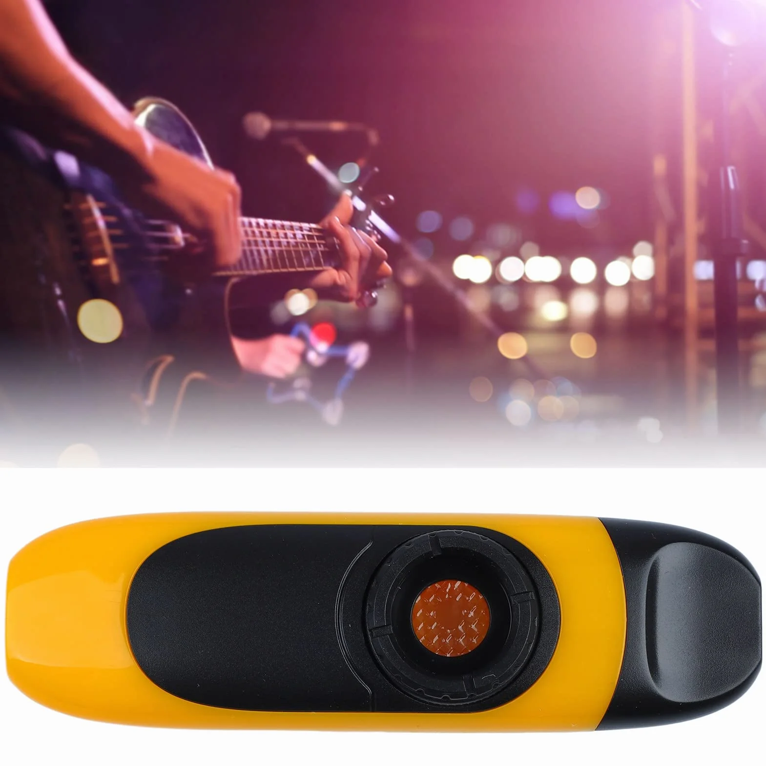 RiToEasysports Kazoo Eléctrico, Juego de Kazoo Portátil Pequeño de Resina Profesional de 11cm para Rendimiento, con Accesorios Completos (Limon amarillo)