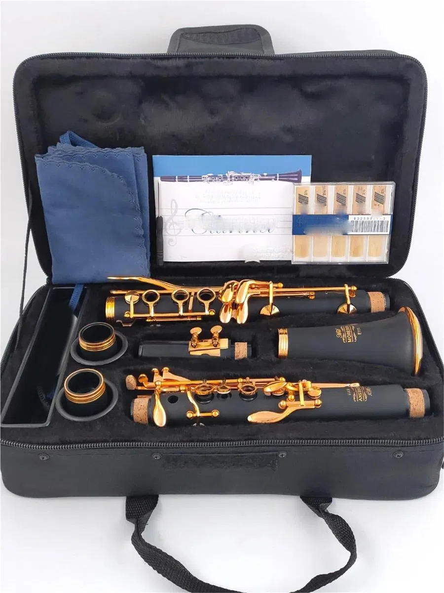 Clarinete Principiantes Clarinete De Resina ABS | Si bemol de 17 teclas (Si bemol)