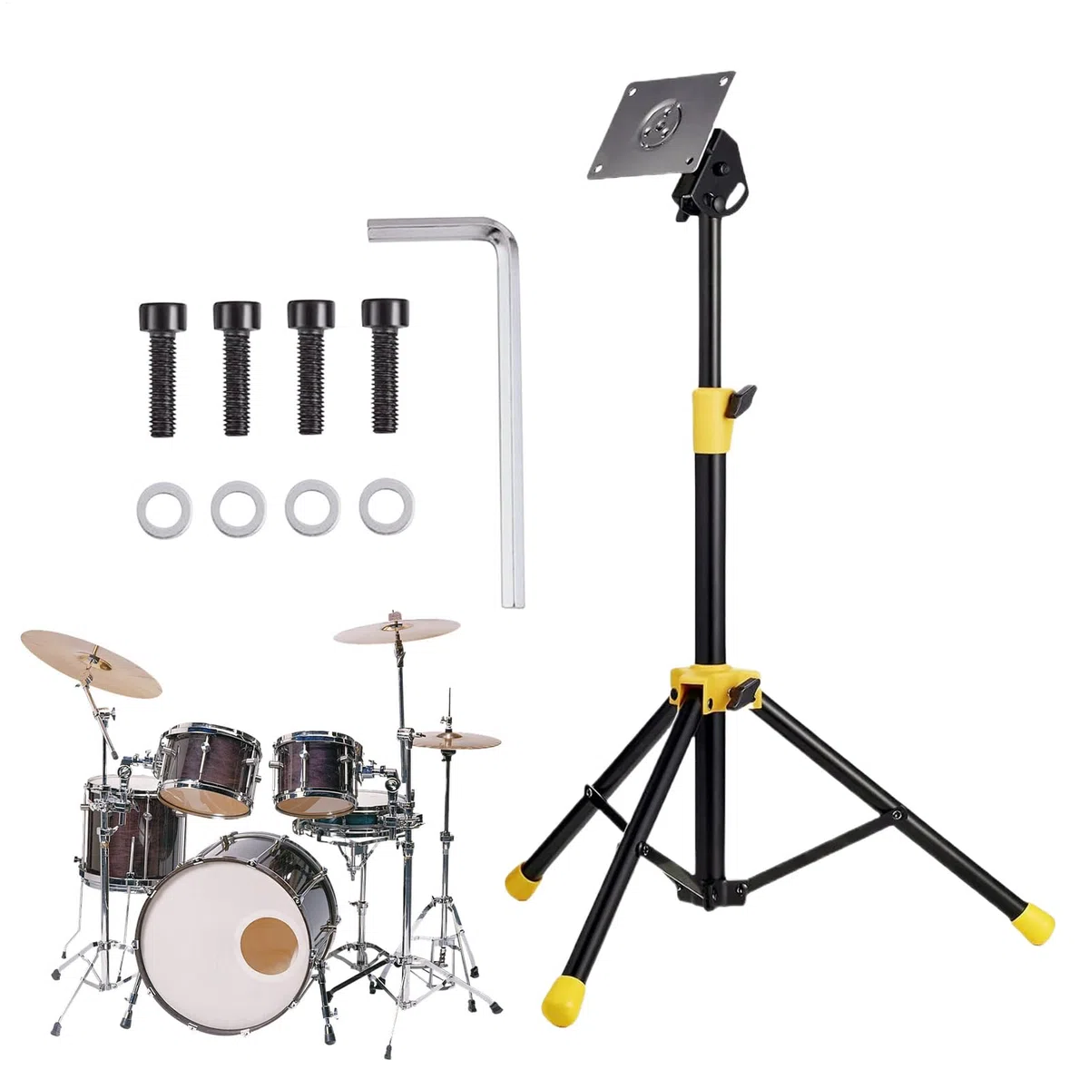 Soporte Para Caja Clara | Soporte Ajustable Para Caja Con Trípode | Accesorios Y Sujeción Para Estudio En Casa Y Audio En