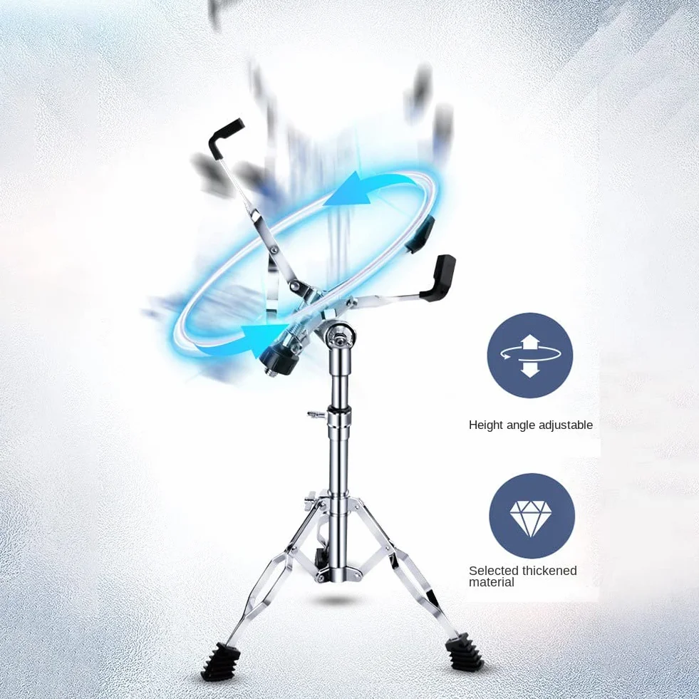Soporte de tambor para caja de concierto, soporte de tambor ajustable, doble soporte para tambores de 8 pulgadas y 14 pulgadas, tambor de lengua de acero