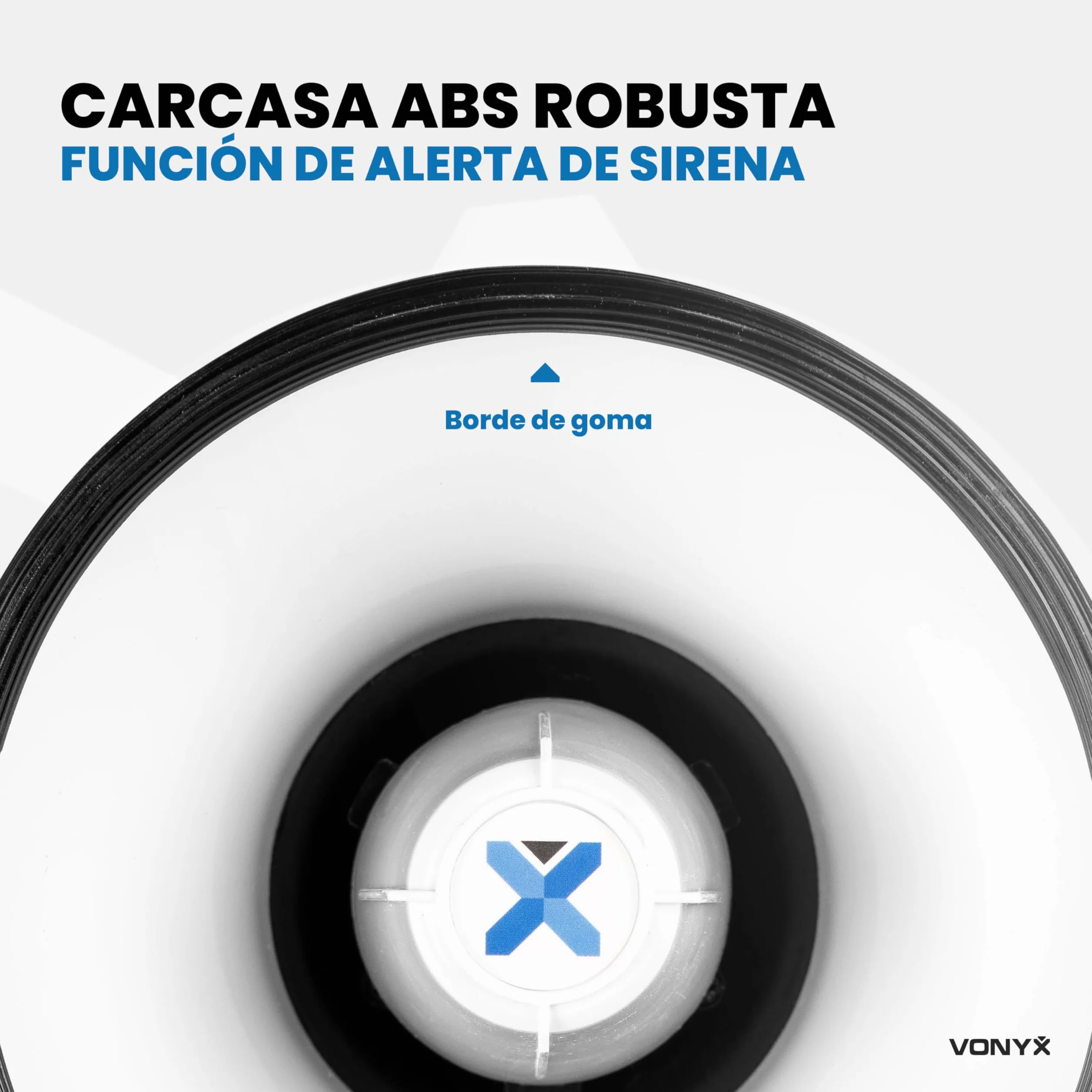 Vonyx MEG025 Megáfono Portátil con Bluetooth de 25W, 800m de Alcance, entradas USB/MicroSD, Sirena, Función de grabación, Megáfono de Mano con Batería Recargable para Eventos en Interior/Exterior