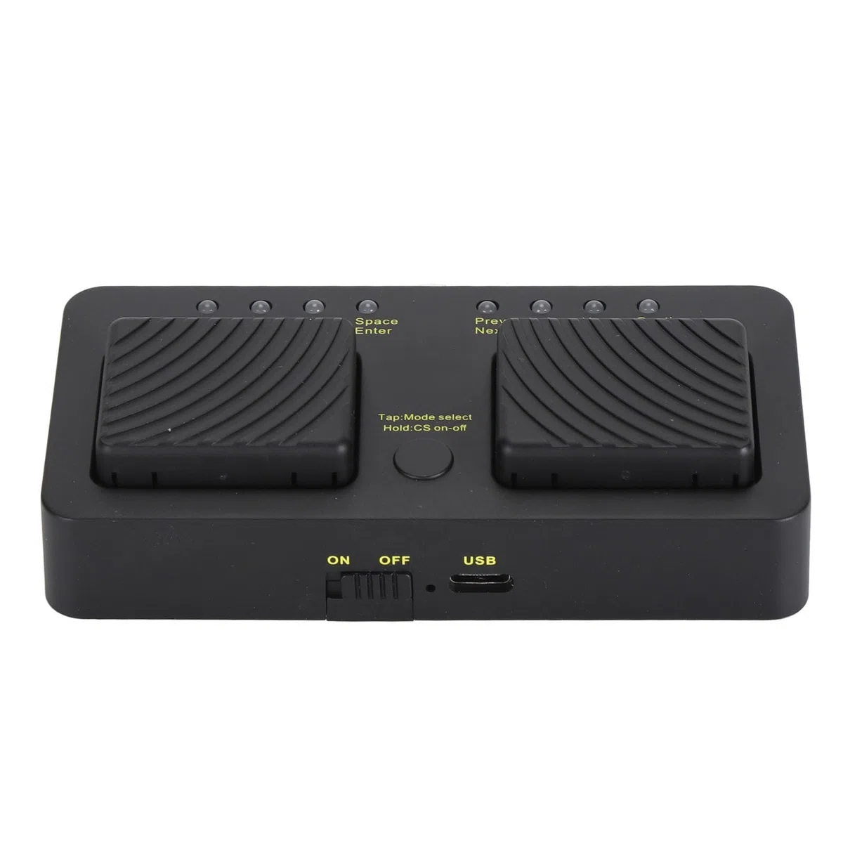 Sxhlseller Pedal Inalámbrico para Cambio de Página para Control de Partituras, Funcionamiento Silencioso para Estudio de Grabación, Carga USB, para Tableta, Portátil, PC, Plástico