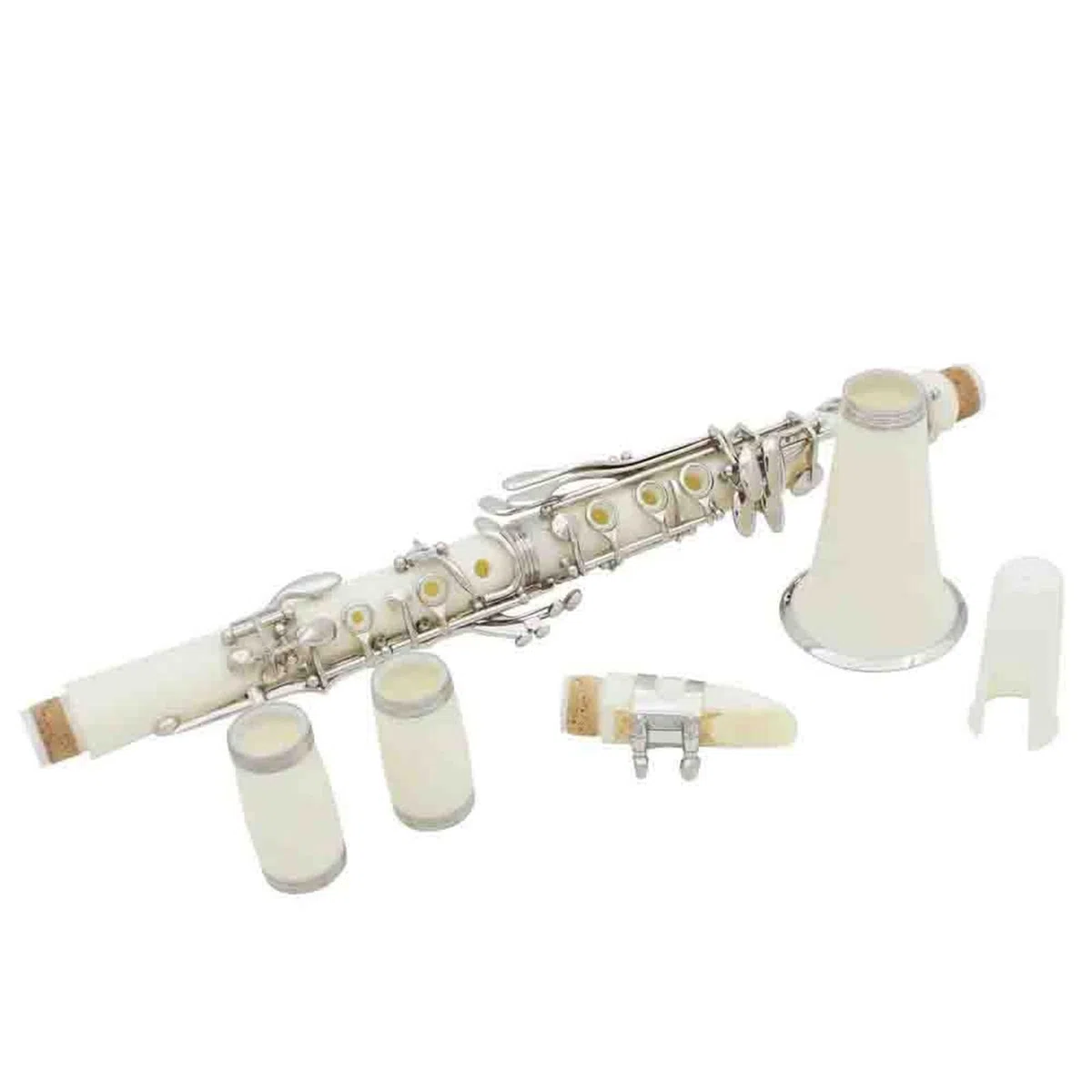 Instrumento Musical Clarinete Clarinete Sib 17 Llaves Plateado Profesional Con Accesorios
