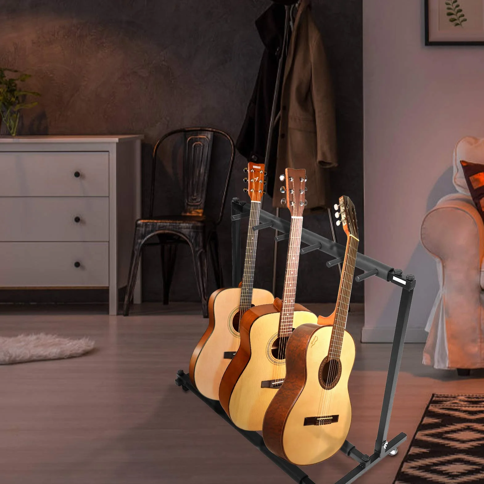Ejoyous Soporte de ExhibiciĆ³n de Guitarra MĆŗltiple de Metal para 5 Guitarras ElĆ©ctricas