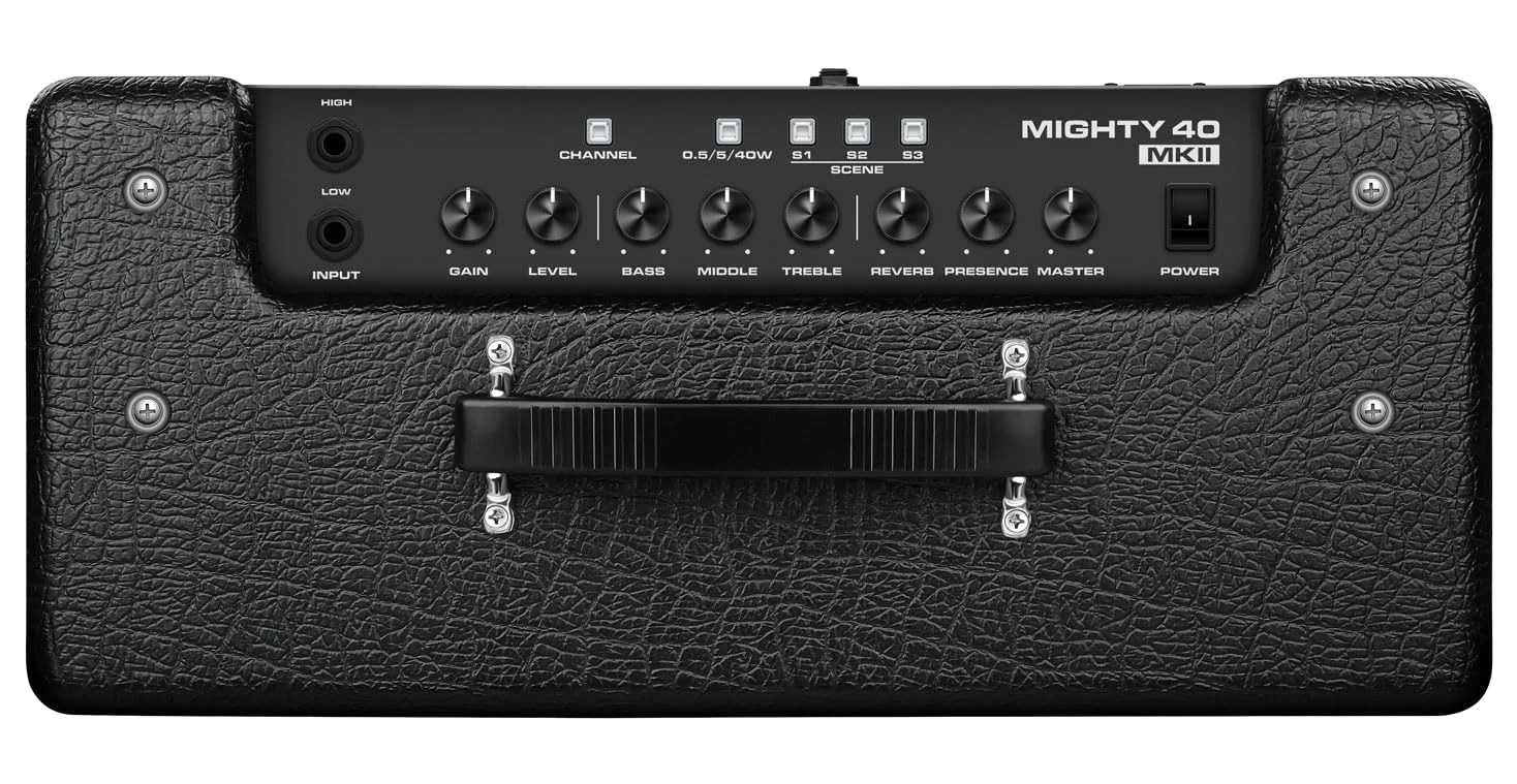 NU-X Mighty 40 mkII - Amplificador de Guitarra con Efectos | Amplificador de Modelado portátil de 40 W, Bluetooth, Interfaz USB y máquina de Tambor para Guitarras eléctricas, práctica y grabación