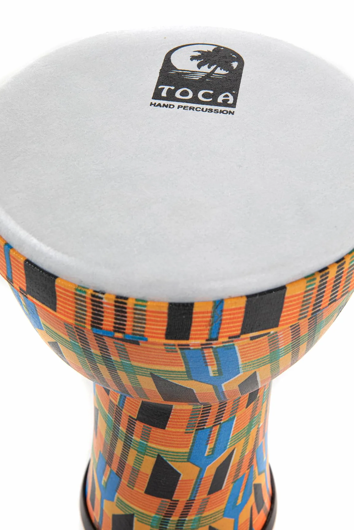TOCA Doumbek Freestyle 2 Drum (casco de tambor de PVC resistente a la intemperie con 10" de altura, ideal para círculos de tambores, enseñanza y terapia, diámetro: 6"), Tela Kente