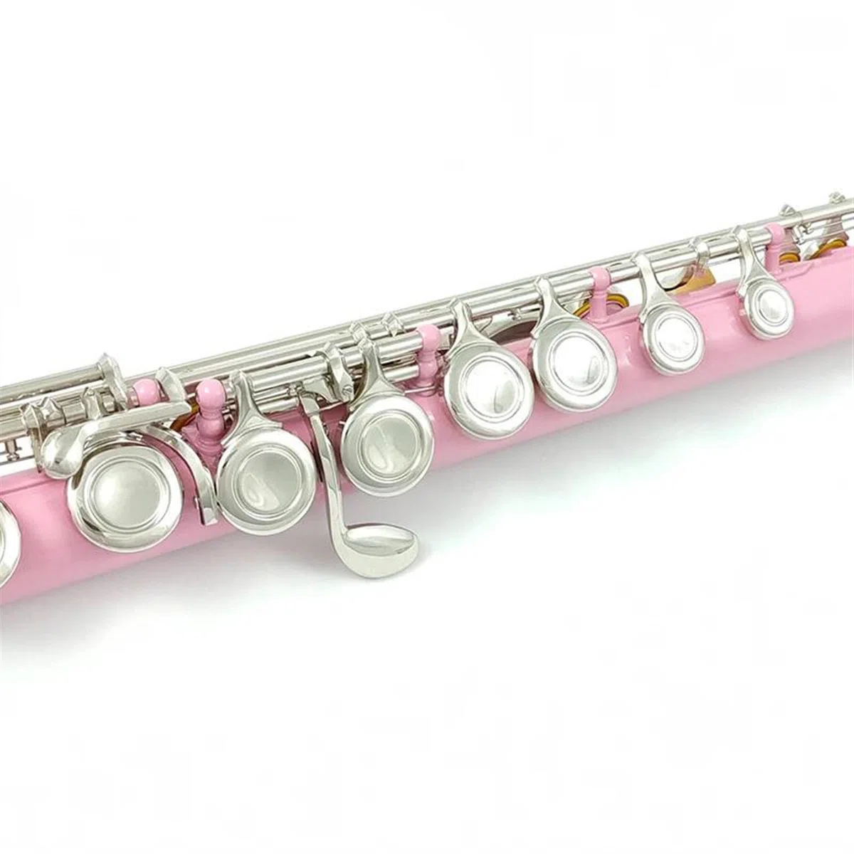 Flauta De Tono C Con 16 Agujeros Cerrados, Instrumento De Cuproníquel, Flauta Rosa Chapada En Níquel Con Llave E Flauta Travesera Kit