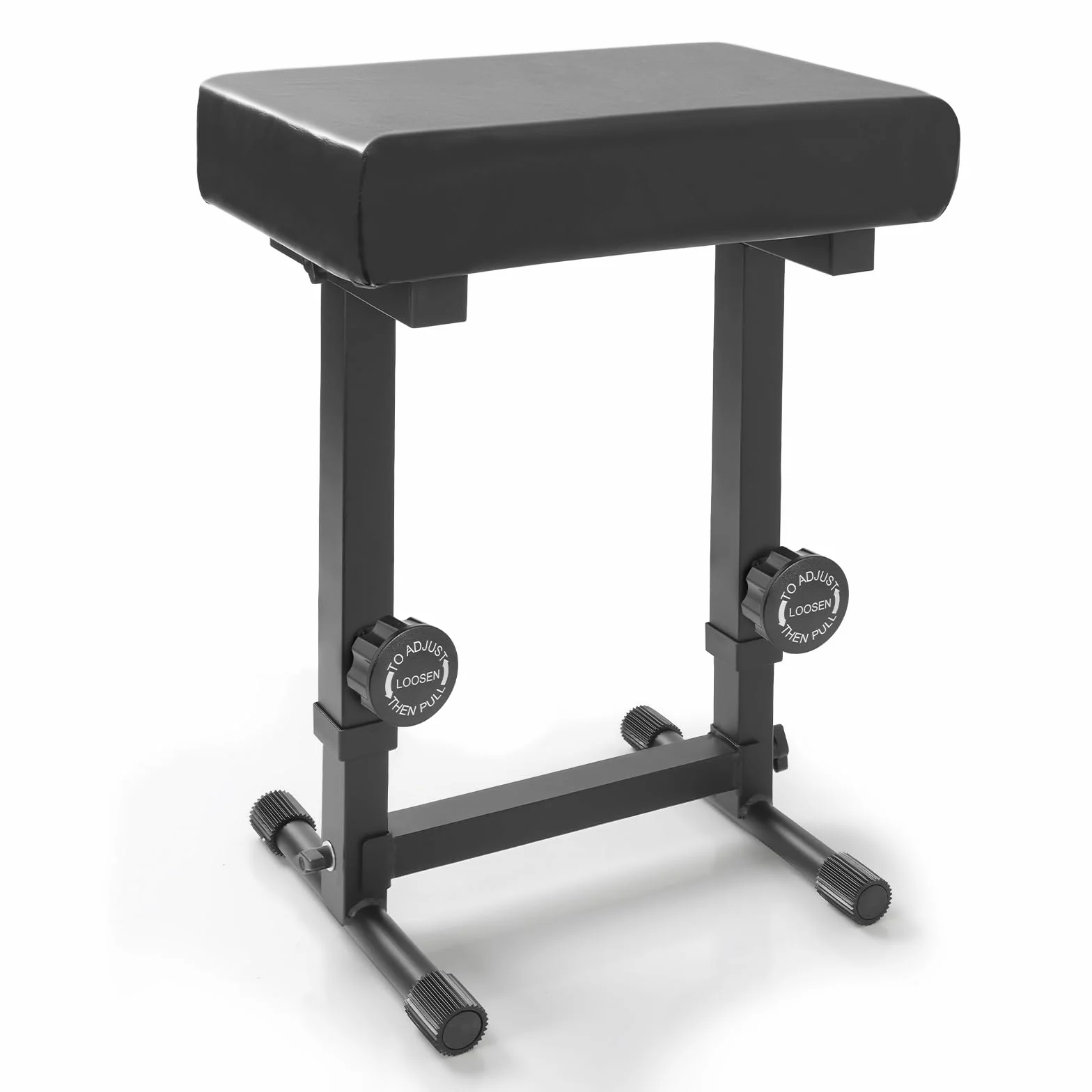 OUUTMEE Banco de piano ajustable – Banco de teclado musical para teclado de piano con cojín acolchado de poliuretano negro, cómodo y suave