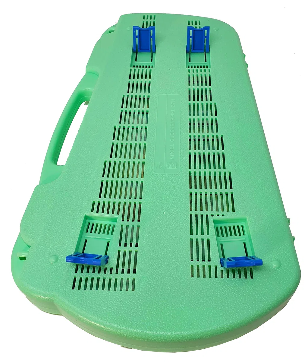 ROCKSTAR - Xilófono Glockenspiel Carrillón Metalofono Angel AG27N Cromático, 27 Teclas Colores con Estuche y Mazas. Para uso escolar ó domestico, Instrumento Musical Rítmico