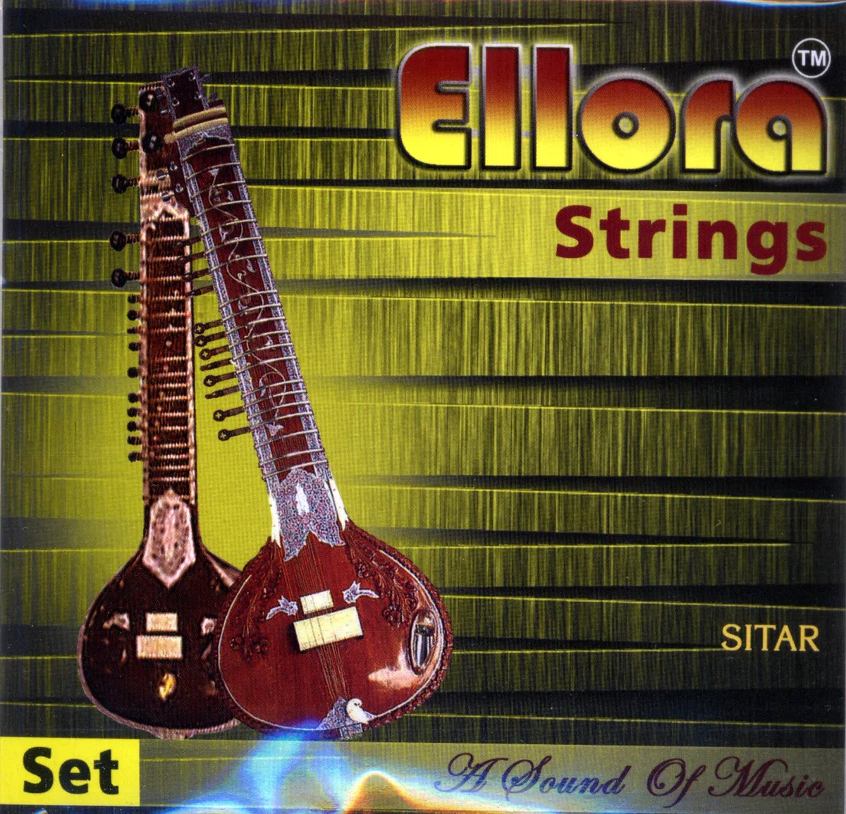 Vilayat Khani Style - Juego de cuerdas de sitar y simpático Tarabh 6-13 Roselu