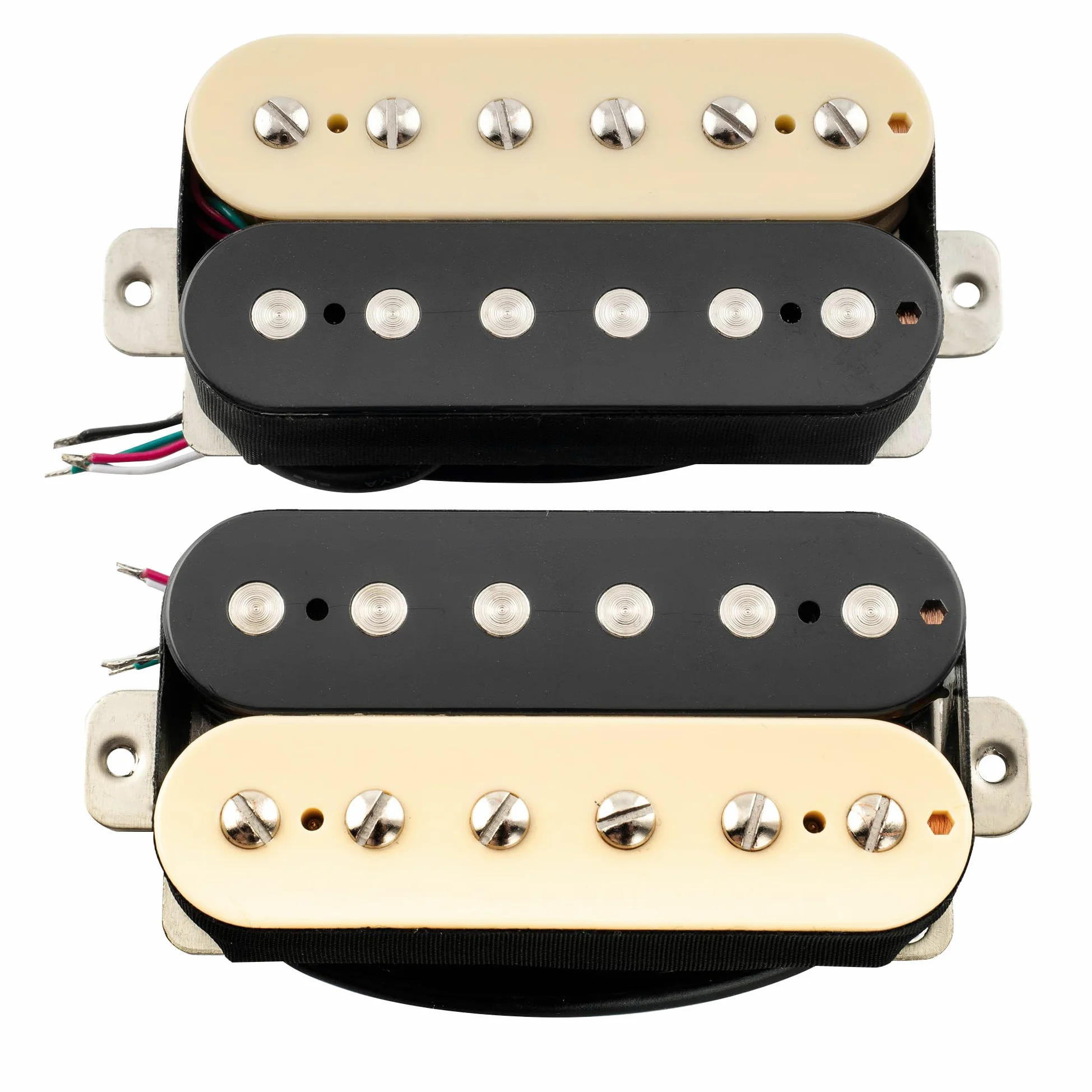 Musiclily Pro LP-OBLA Alnico 5 Pastillas Humbucker Mástil Puente Pickups Set 7,5K/8,8K para Guitarra Eléctrica, Zebra