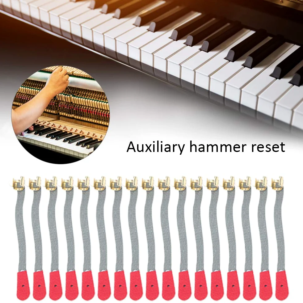 50 piezas Kit de afinación de piano Cuerda de piano Brida de piano Correas para afinar Herramientas de mantenimiento Accesorios de reparación