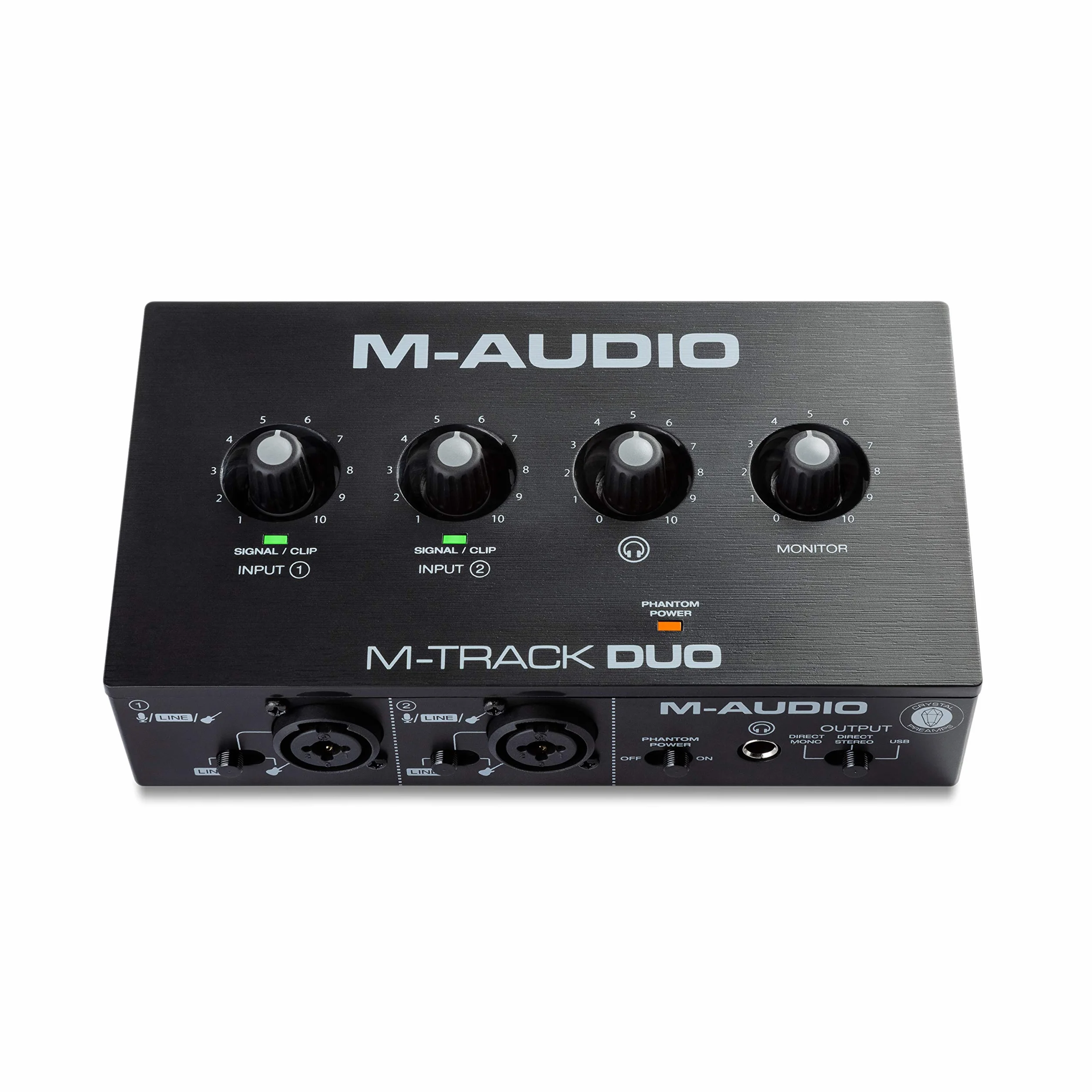 Audio-Technica M30x Auriculares Profesionales de Monitoraje Negro. & M-Audio M-Track Duo - Interfaz Audio, Tarjeta de Sonido USB para grabación, transmisión, podcasting