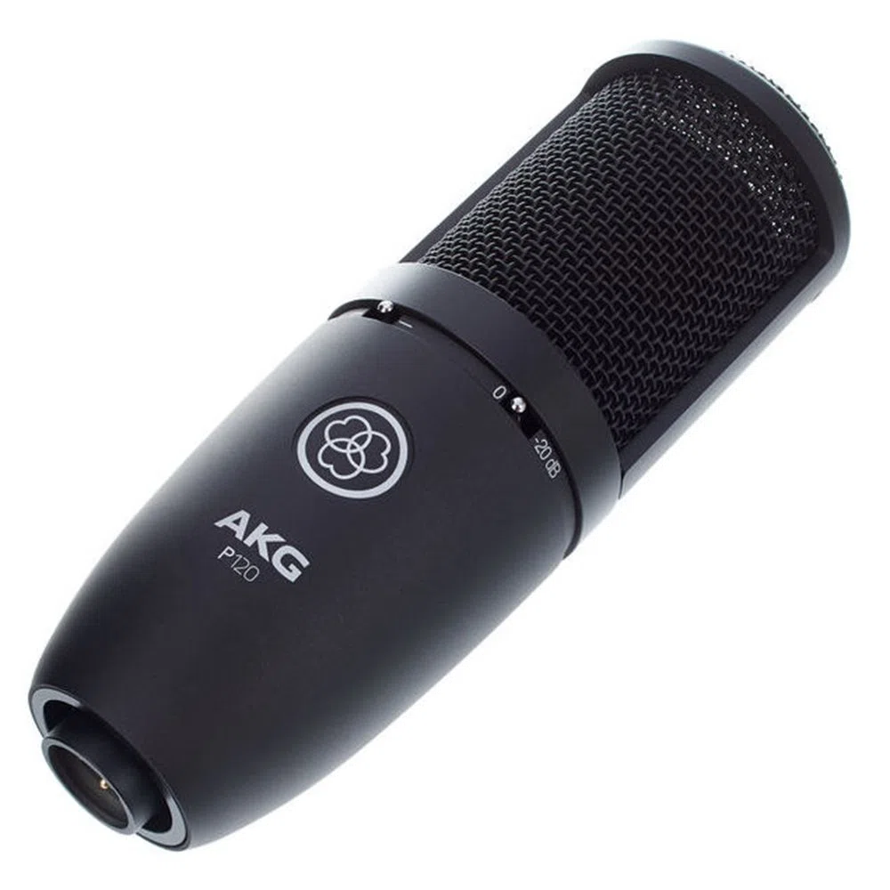 AKG Perception 120 - Micrófono | Condensador verdadero 2/3, almohadilla de -20 Db, corte de graves de 300 Hz, hasta 150 Db Spl, salida Xlr, Phantom de 44-52 V
