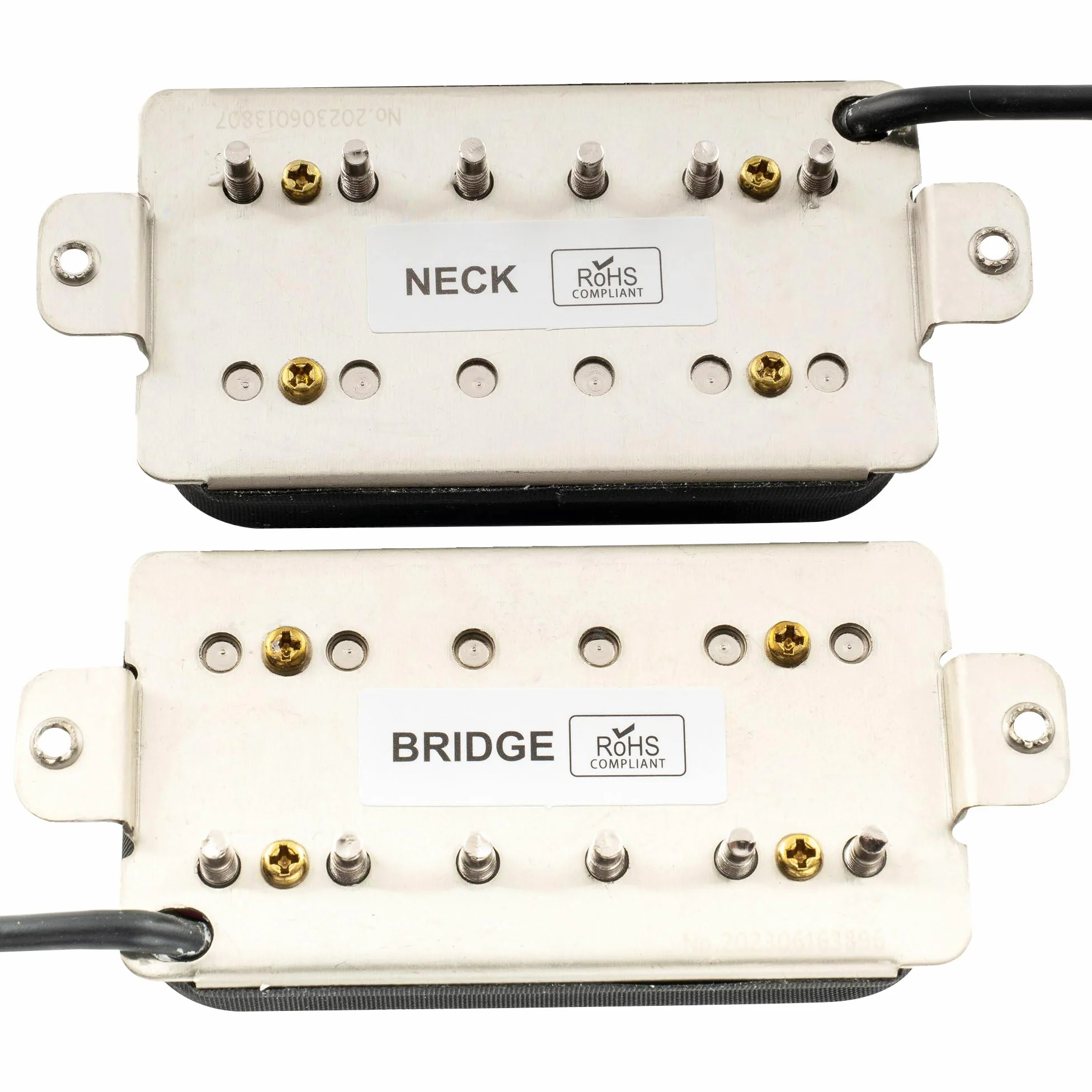 Musiclily Pro LP-OBLA Alnico 5 Pastillas Humbucker Mástil Puente Pickups Set 7,5K/8,8K para Guitarra Eléctrica, Zebra