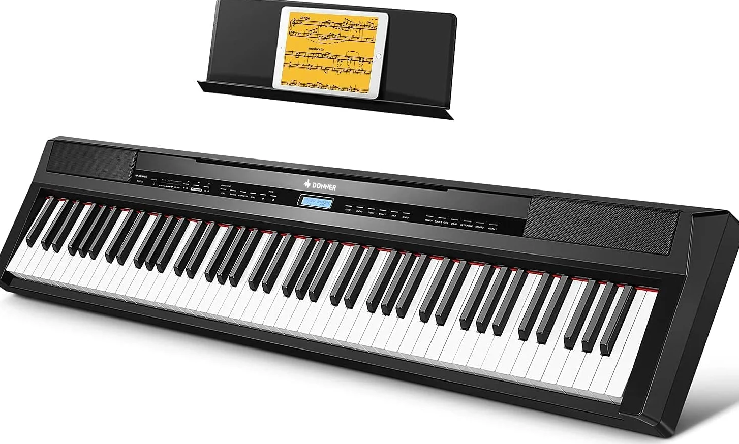 Donner - DEP-20 - Piano Digital, Piano Eléctrico, Principiantes con 88 Teclas de Tamaño Y Peso & PURE GEWA GEWA F900520 - Soporte de teclado, patas perfil simple,negro