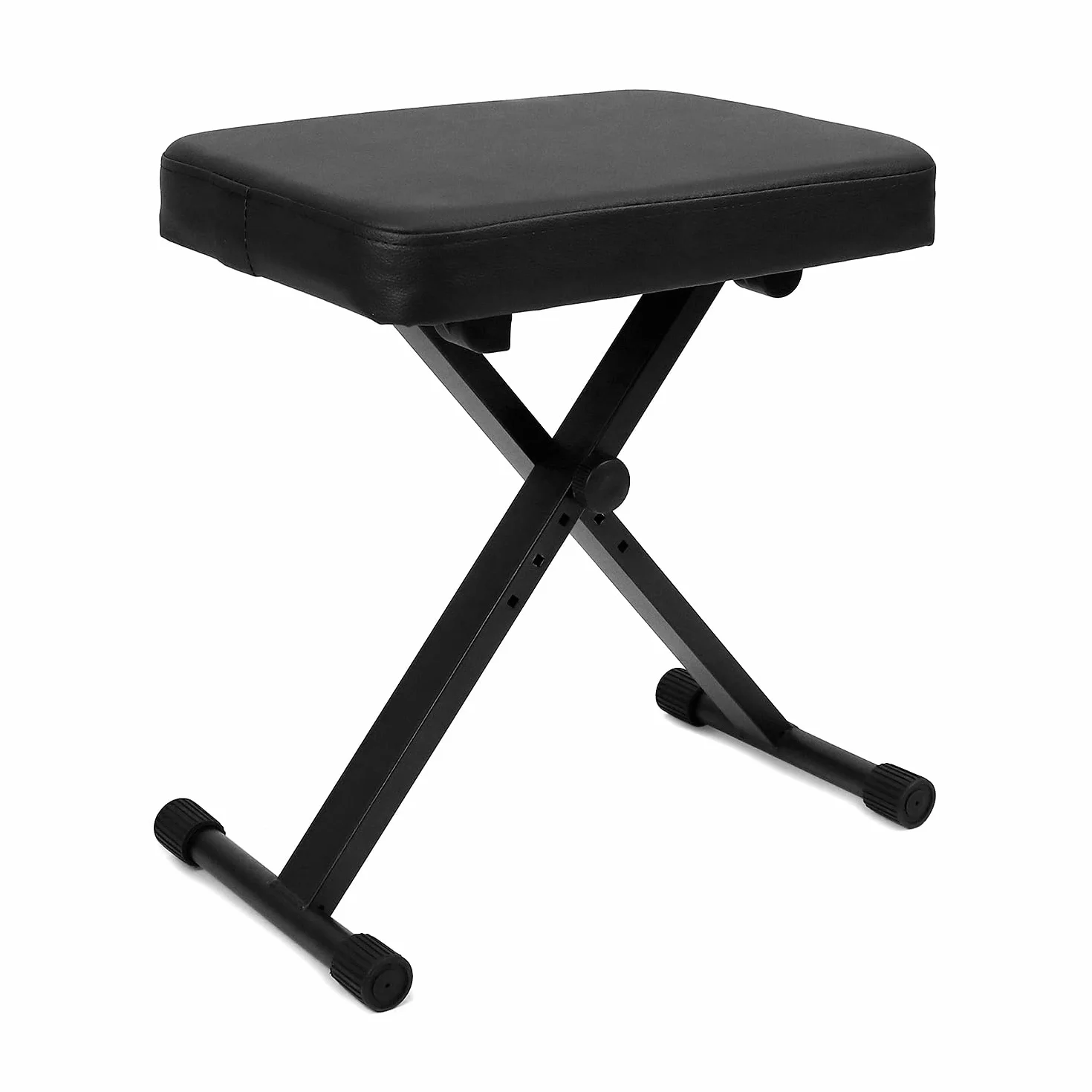 QWORK® Banqueta Piano Altura Ajustable 40-50 cm con Acolchado de 6 cm, Banqueta Plegable para Piano/Teclado/Guitarra