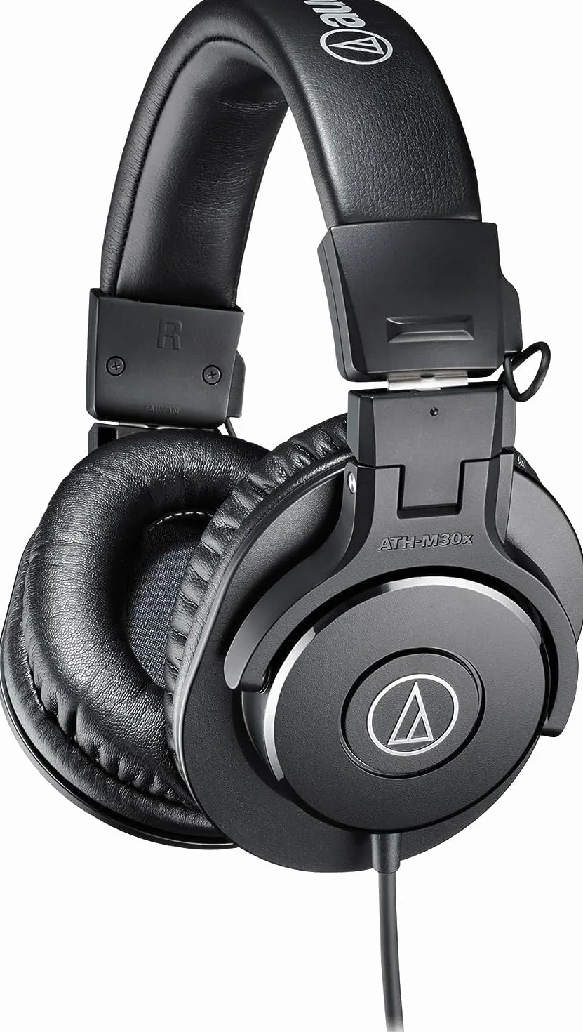 Audio-Technica M30x Auriculares Profesionales de Monitoraje Negro. & M-Audio M-Track Duo - Interfaz Audio, Tarjeta de Sonido USB para grabación, transmisión, podcasting
