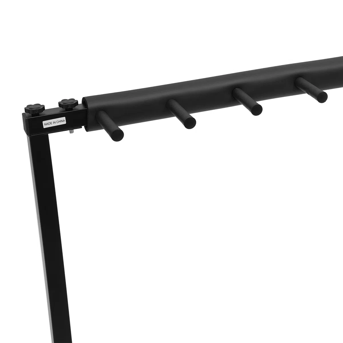 Soporte para guitarra de 9 compartimentos, plegable, portátil, con reposapiés, protección de espuma, accesorios para guitarra eléctrica, guitarra acústica, bajo eléctrico, negro